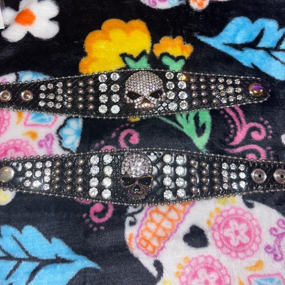 Crystal Skull Leather Bracelets